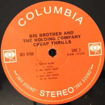 LP Big Brother & The Holding Company: Cheap Thrills