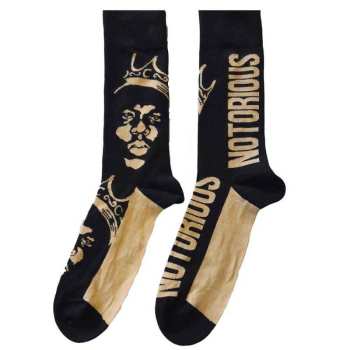 Merce Biggie Smalls: Biggie Smalls Unisex Ankle Socks: Gold Crown (black) (uk Size 4 - 7) 36 - 42