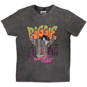 Merch Biggie Smalls: Stone Wash Maglietta Cartoon Graffiti