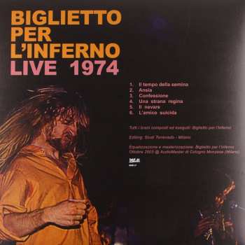 LP Biglietto Per L'Inferno: Live 1974