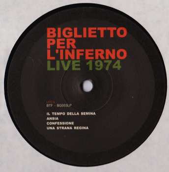 LP Biglietto Per L'Inferno: Live 1974