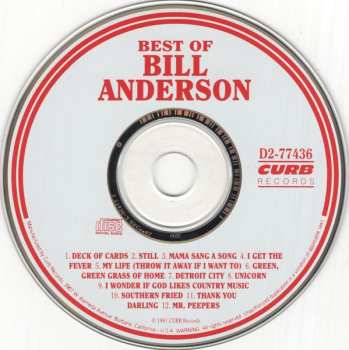 CD Bill Anderson: The Best Of Bill Anderson