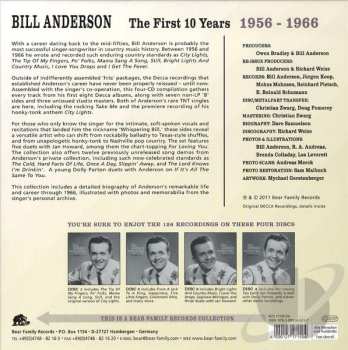 4CD/Set di cofanetti Bill Anderson: The First 10 Years, 1956-1966