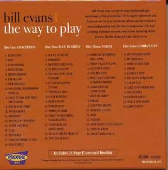 4CD/Set di cofanetti Bill Evans: The Way To Play