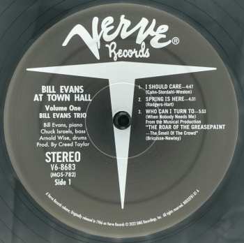 LP The Bill Evans Trio: Bill Evans At Town Hall (Volume One)