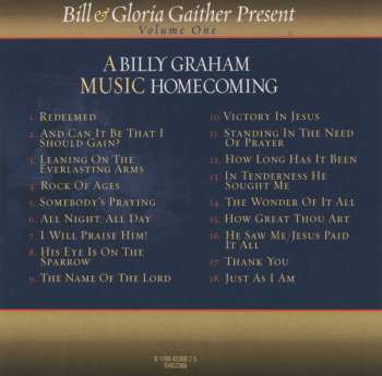 CD Bill & Gloria Gaither: A Billy Graham Music Homecoming, Volume One