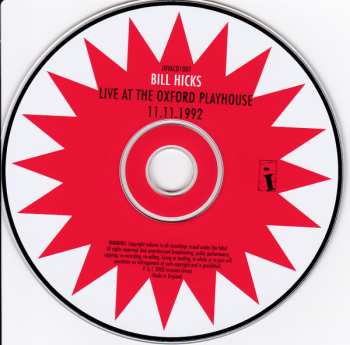 CD Bill Hicks: Shock And Awe:  Live At Oxford Playhouse 11 November 1992