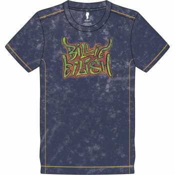 Merce Billie Eilish: Billie Eilish Unisex T-shirt: Graffiti (wash Collection) (small) S