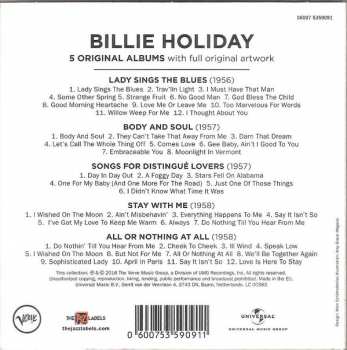 5CD/Set di cofanetti Billie Holiday: 5 Original Albums