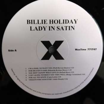 LP Billie Holiday: Lady In Satin LTD