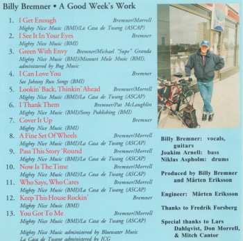 CD Billy Bremner: A Good Week´s Work