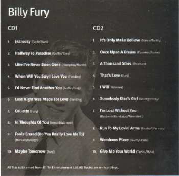 2CD Billy Fury: Billy Fury