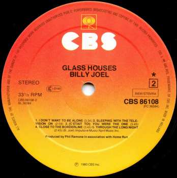 LP Billy Joel: Glass Houses