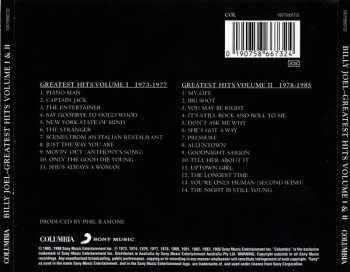 2CD Billy Joel: Greatest Hits Volume I & Volume II
