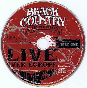 2CD Black Country Communion: Live Over Europe