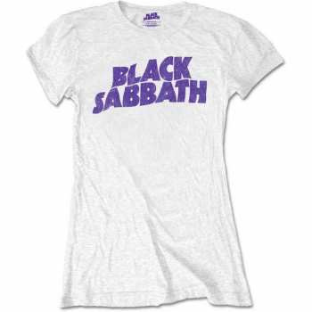 Merch Black Sabbath: Donne Maglietta Wavy Logo Black Sabbath Vintage 
