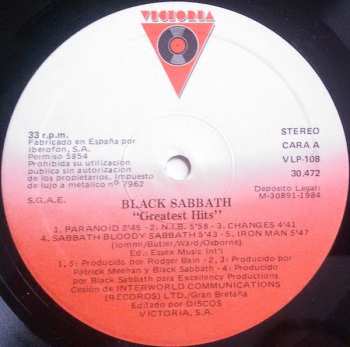 LP Black Sabbath: Greatest Hits