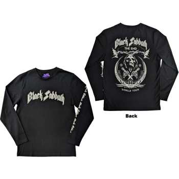 Merce Black Sabbath: Black Sabbath Unisex Long Sleeve T-shirt: The End Mushroom Cloud (back & Sleeve Print) (small) S