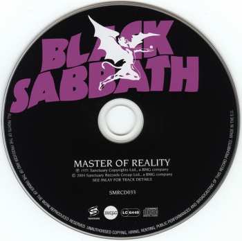 CD Black Sabbath: Master Of Reality
