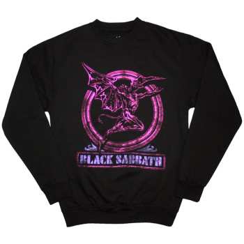 Merce Black Sabbath: Black Sabbath Unisex Sweatshirt: Neon Pink Henry (oversized) (small) S