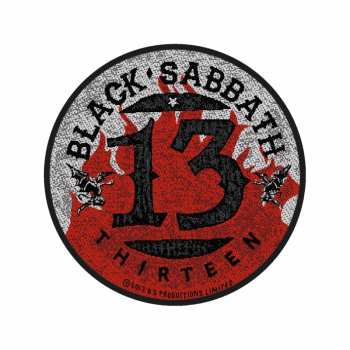 Merch Black Sabbath: Applicazione 13 Flames Circular 