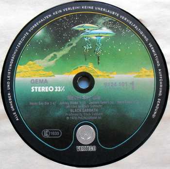 LP Black Sabbath: Never Say Die!