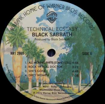 LP Black Sabbath: Technical Ecstasy 
