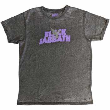 Merce Black Sabbath: Black Sabbath Unisex T-shirt: Logo & Daemon (burnout) (small) S