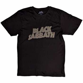 Merce Black Sabbath: Black Sabbath Unisex Hi-build T-shirt: Wavy Logo (small) S
