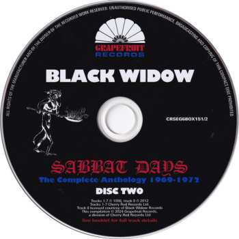6CD/Set di cofanetti Black Widow: Sabbat Days (The Complete Anthology 1969-1972)