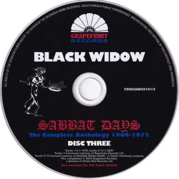 6CD/Set di cofanetti Black Widow: Sabbat Days (The Complete Anthology 1969-1972)