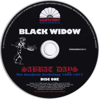 6CD/Set di cofanetti Black Widow: Sabbat Days (The Complete Anthology 1969-1972)