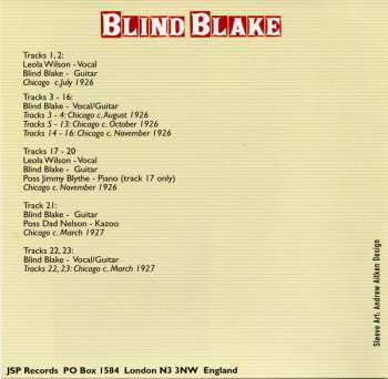 5CD/Set di cofanetti Blind Blake: All The Published Sides