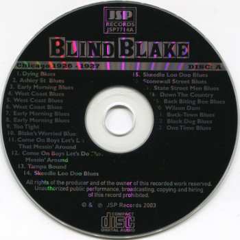 5CD/Set di cofanetti Blind Blake: All The Published Sides