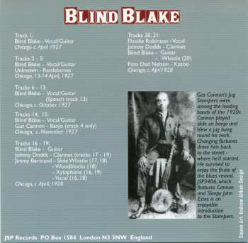 5CD/Set di cofanetti Blind Blake: All The Published Sides