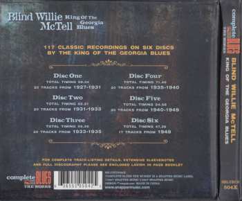 6CD/Set di cofanetti Blind Willie McTell: King Of The Georgia Blues