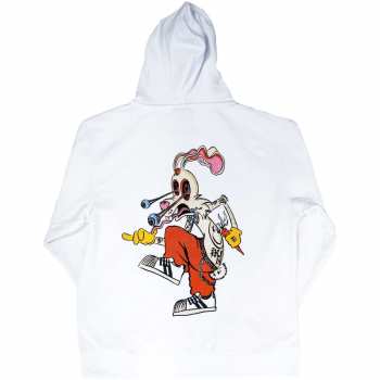 Merce Blink-182: Blink-182 Unisex Zipped Hoodie: Roger Rabbit (back Print) (small) S