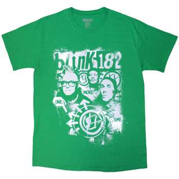 Merce Blink-182: Blink-182 Unisex T-shirt: One More Time Spray Paint (green) (small) S