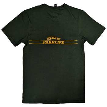 Merce Blur: Blur Unisex T-shirt: Parklife Album (green) (back Print) (small) S