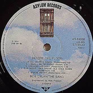 2LP The Band: Before The Flood