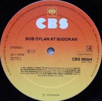 2LP Bob Dylan: Bob Dylan At Budokan