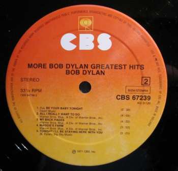 2LP Bob Dylan: More Bob Dylan Greatest Hits