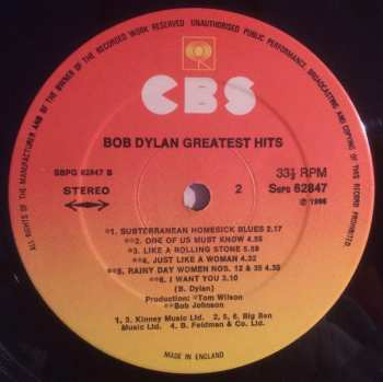 LP Bob Dylan: Greatest Hits