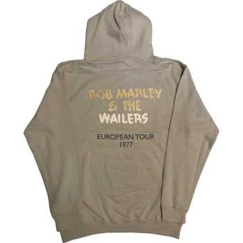 Merce Bob Marley & The Wailers: Bob Marley Unisex Pullover Hoodie: Exodus Mic Photo Wailers Tour 77 (back Print & Hi-build) (small) S