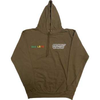 Merce Bob Marley & The Wailers: Bob Marley Unisex Pullover Hoodie: One Love Wailers Mic Photo (back Print & Embroidery) (small) S