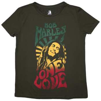  Bob Marley & The Wailers: Bob Marley Unisex Stone Wash T-shirt: One Love Gradient (small) S