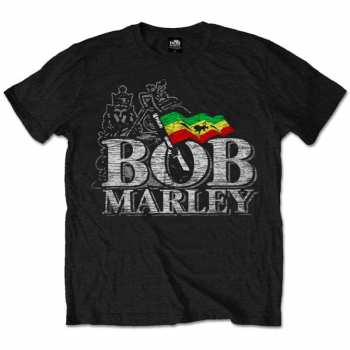 Merch Bob Marley & The Wailers: Maglietta Distressed Logo Bob Marley 