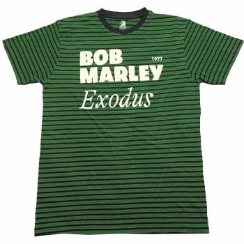 Merce Bob Marley & The Wailers: Bob Marley Unisex T-shirt: Exodus (striped) (small) S