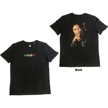 Merce Bob Marley & The Wailers: Bob Marley Unisex T-shirt: One Love Portrait (back Print & Embroidery) (small) S