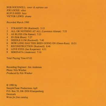 CD Bob Rockwell Quartet: Reconstruction